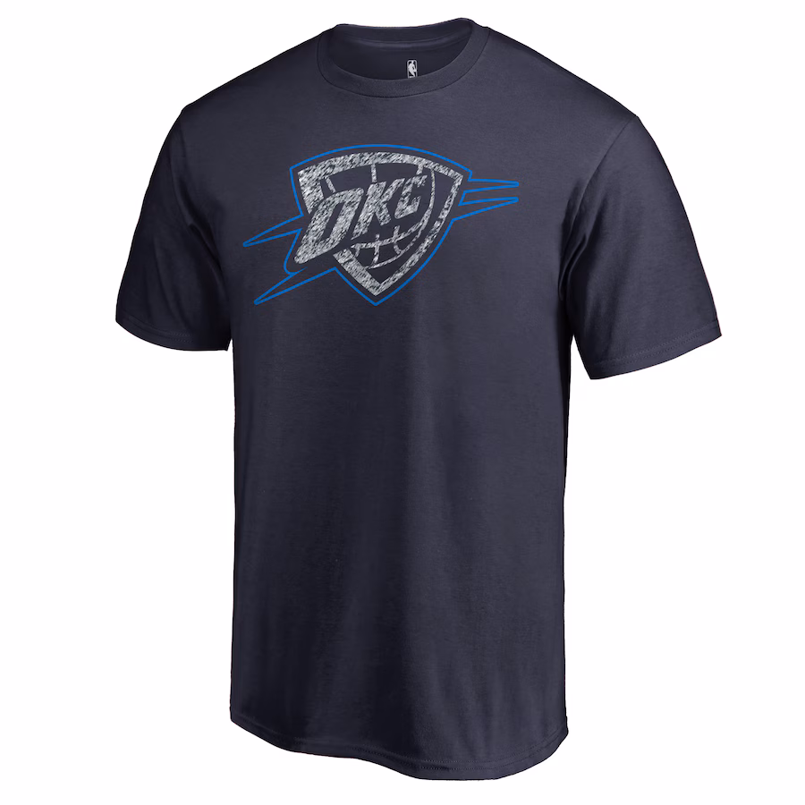Men's Oklahoma City Thunder Navy Static Logo T-Shirt