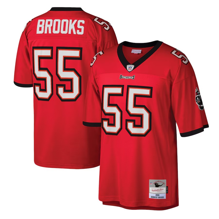 Men's Tampa Bay Buccaneers Derrick Brooks Mitchell & Ness Red Legacy Replica Jersey