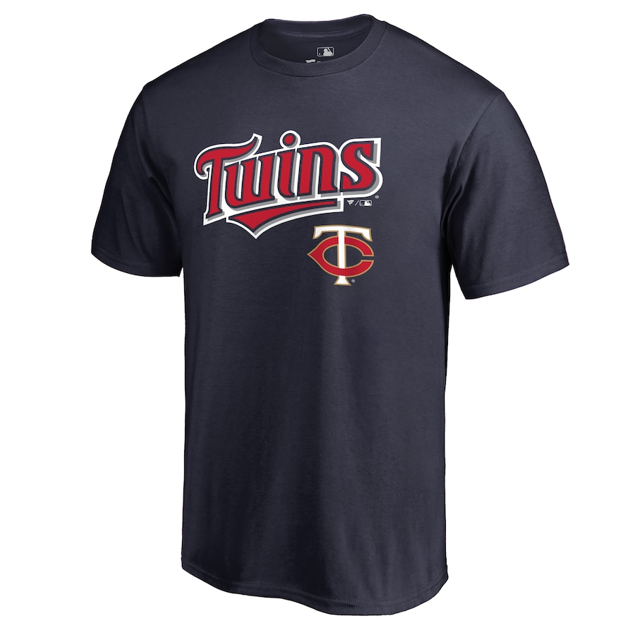 Men's Minnesota Twins Navy Team Lockup T-Shirt