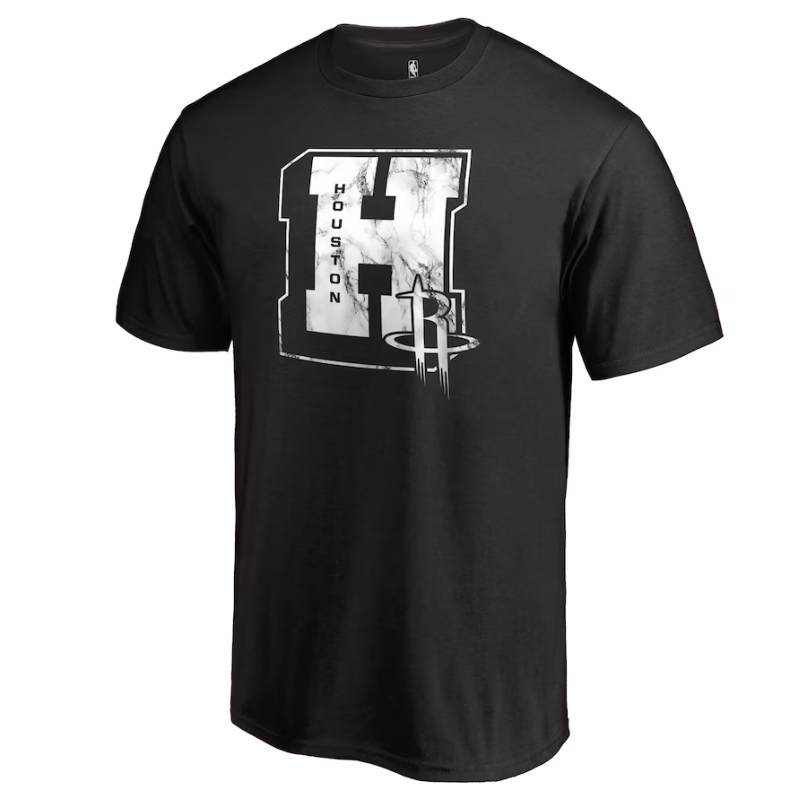 Men's Houston Rockets Black Letterman T-Shirt