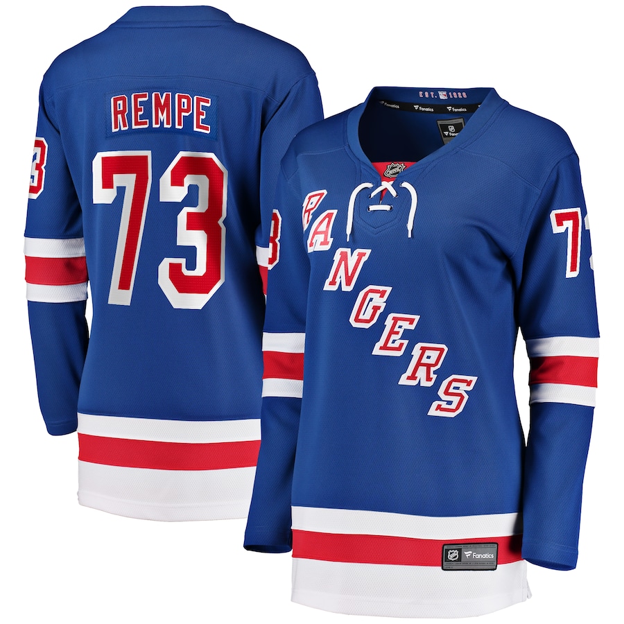 Women's New York Rangers Matt Rempe Fanatics Blue Home Breakaway Jersey