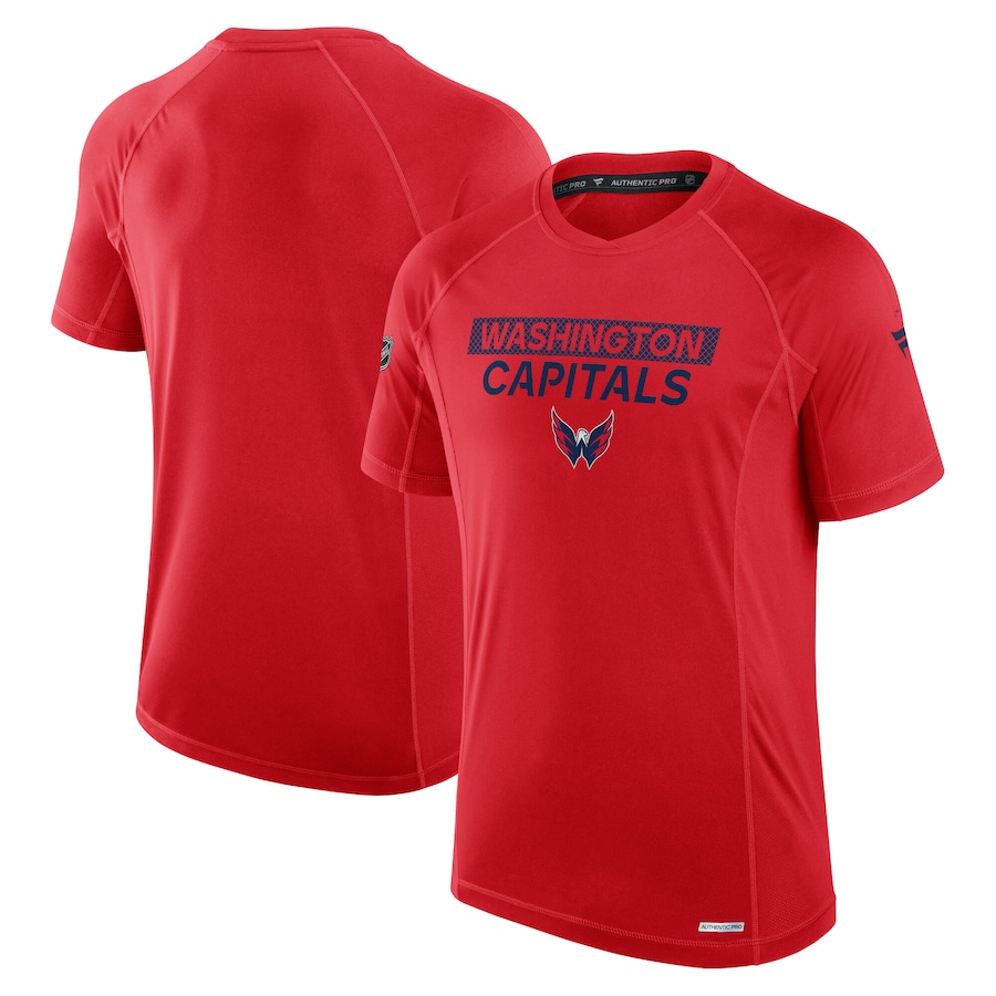 Men's Washington Capitals Fanatics Red Authentic Pro Rink Tech T-Shirt