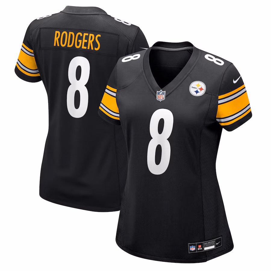 Women's Pittsburgh Steelers Aaron Rodgers Nike Black Game Jersey