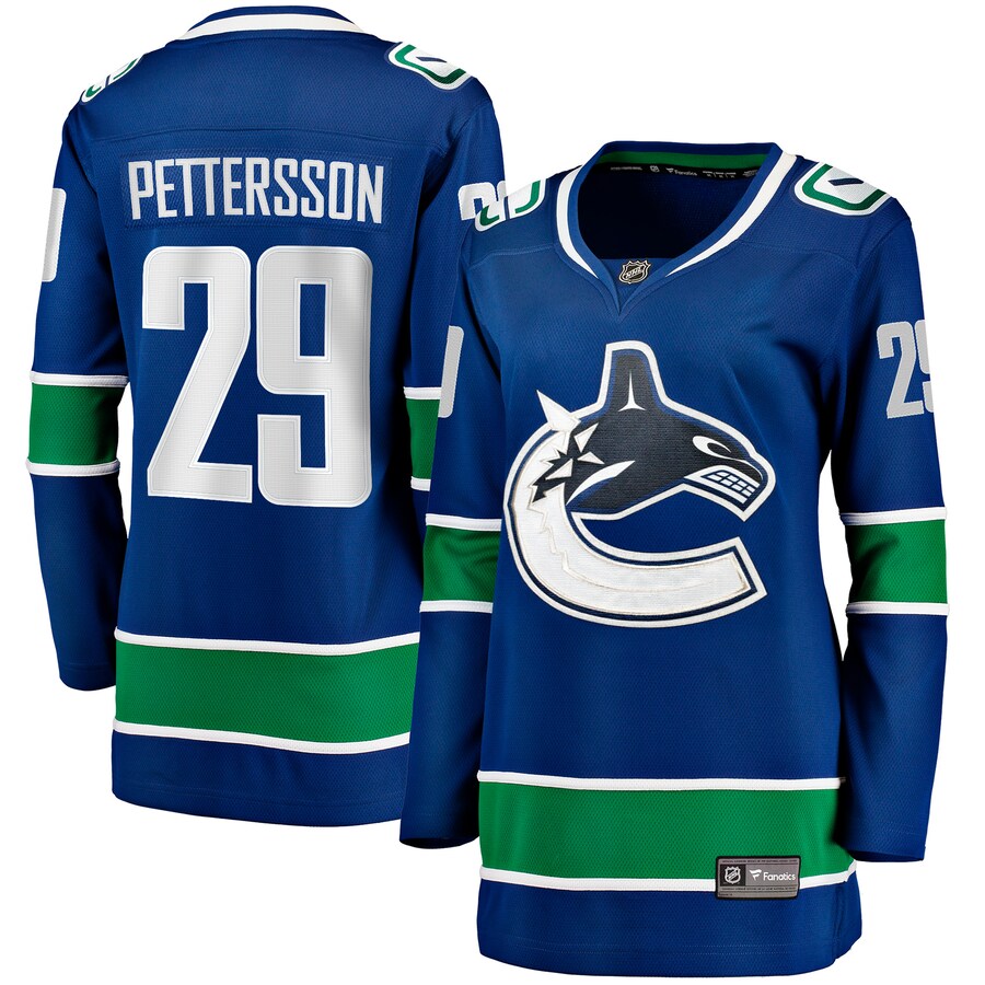 Women's Vancouver Canucks Marcus Pettersson Fanatics Blue Home Breakaway Player Jersey