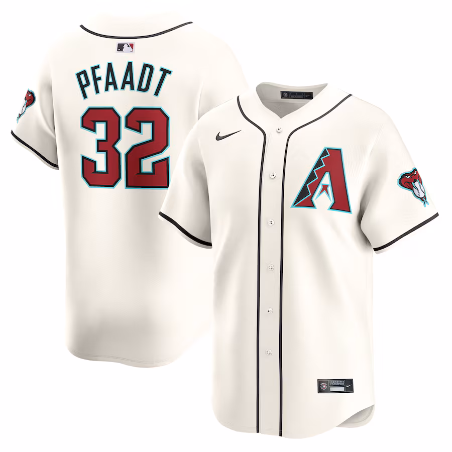 Men's Arizona Diamondbacks Brandon Pfaadt Nike White Home Limited Player Jersey