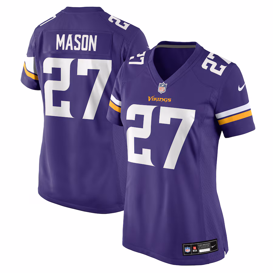 Women's Minnesota Vikings Jordan Mason Nike Purple Team Game Jersey