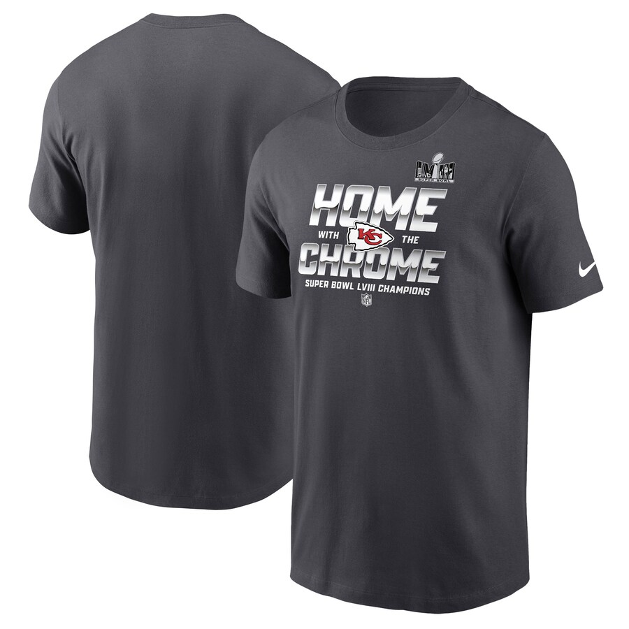 Men's Kansas City Chiefs Nike Anthracite Super Bowl LVIII Champions Parade T-Shirt