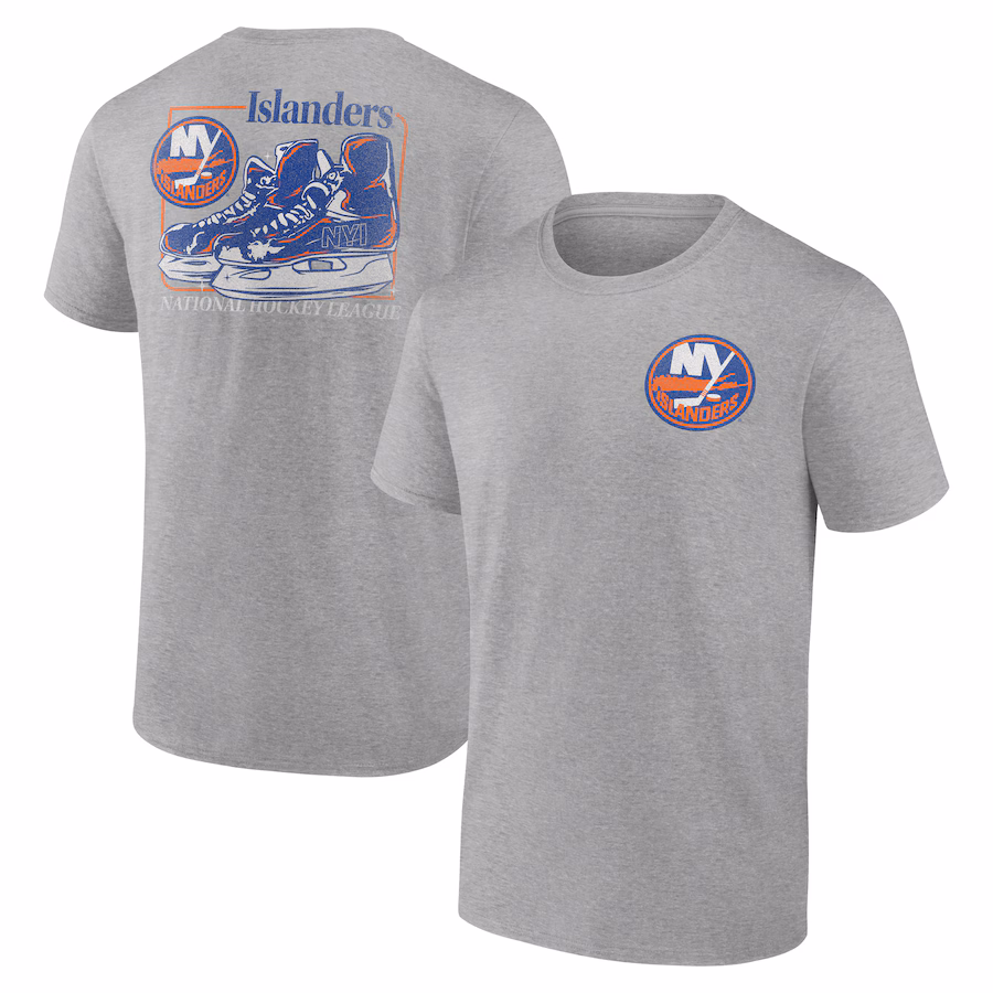 Men's New York Islanders Heather Gray Glory Skates T-Shirt