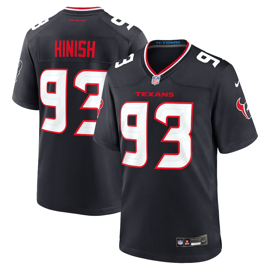 Men's Houston Texans Kurt Hinish Nike Navy Team Game Jersey