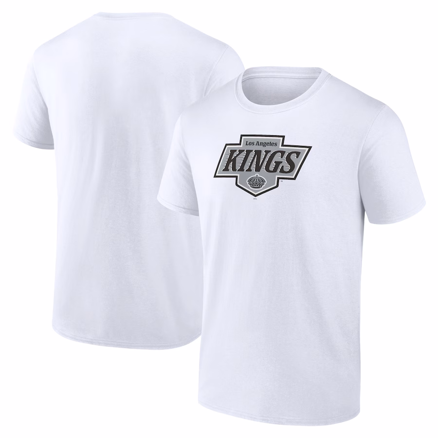 Men's Los Angeles Kings Fanatics White New Primary Logo T-Shirt
