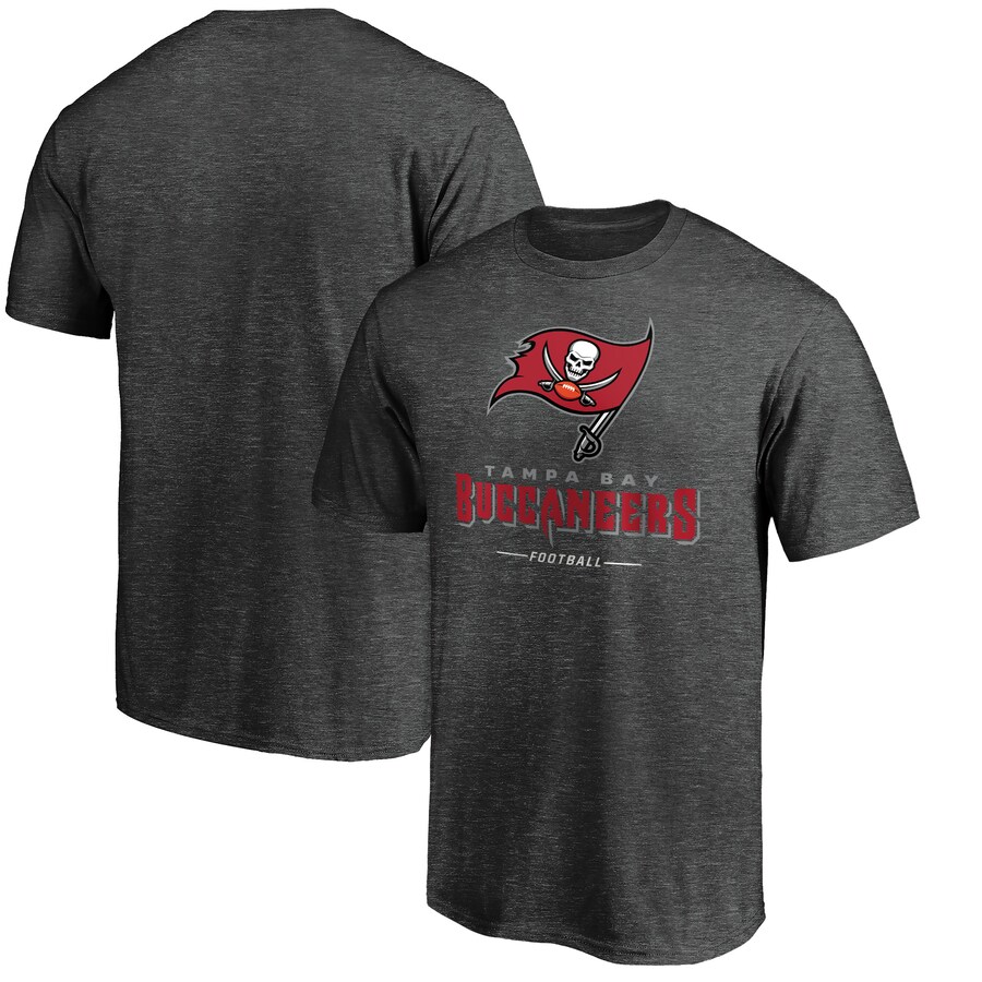 Men's Tampa Bay Buccaneers Charcoal Team Lockup T-Shirt