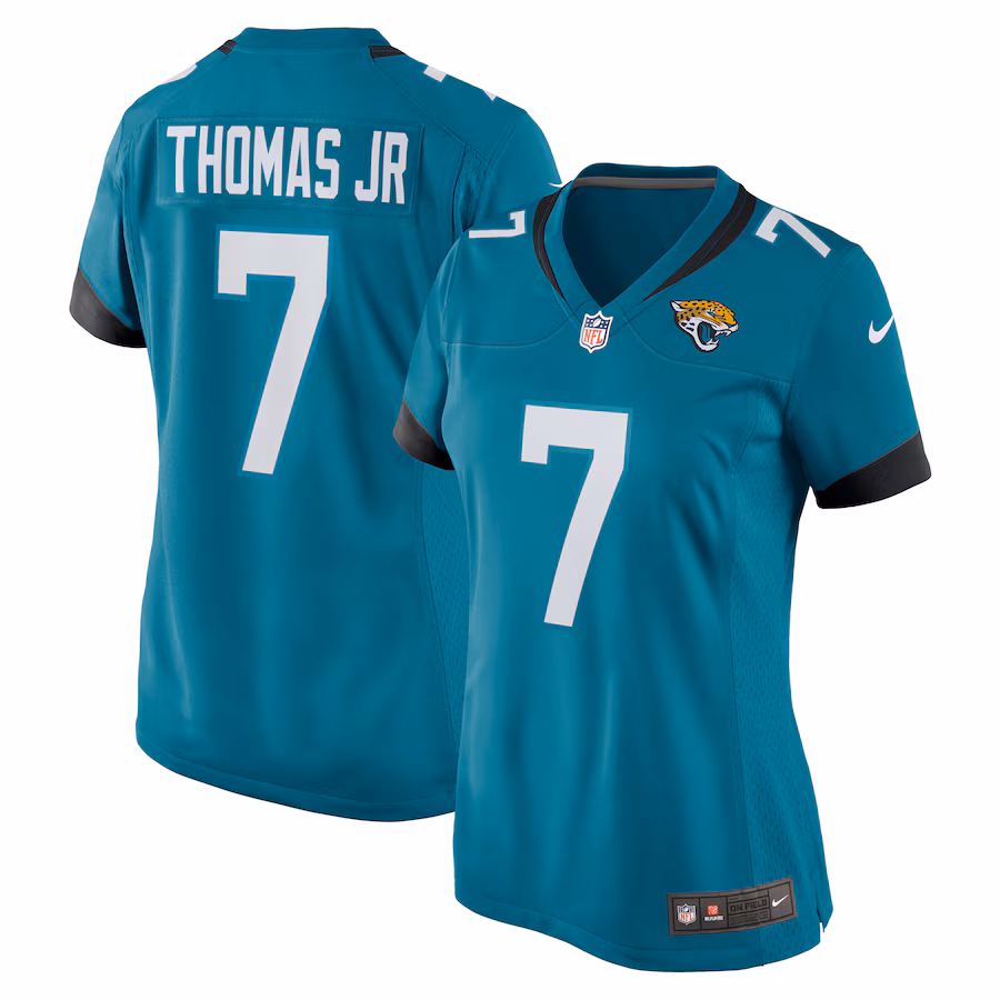 Women's Jacksonville Jaguars Brian Thomas Jr. Nike  Teal Game Jersey
