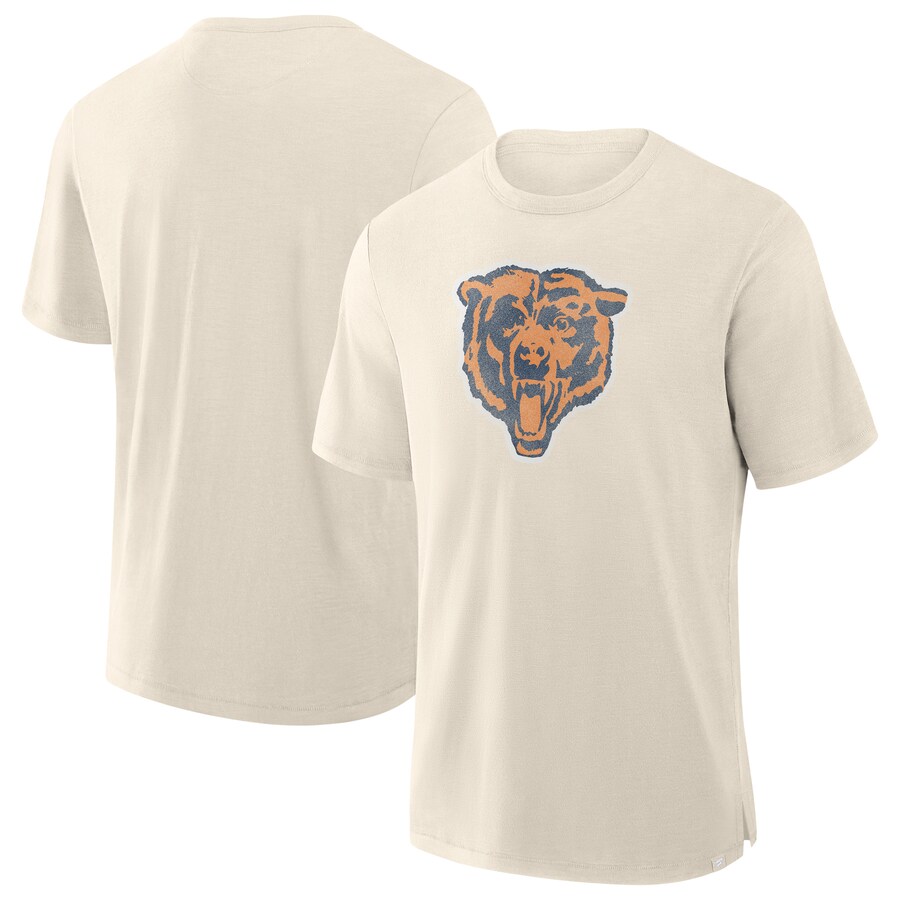 Men's Chicago Bears  Fanatics Cream Slub T-Shirt