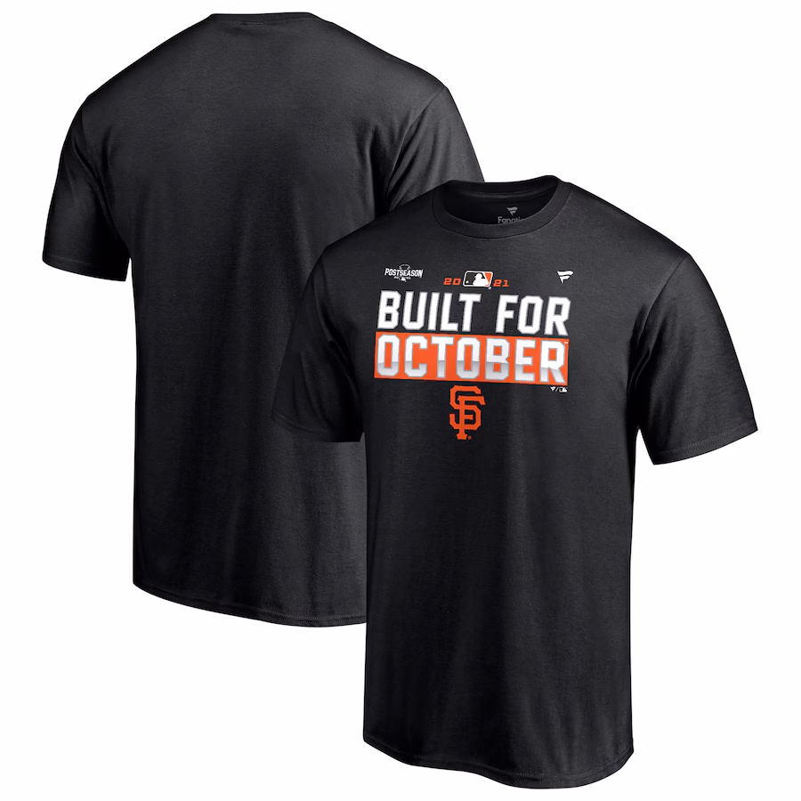Men's San Francisco Giants Fanatics Black 2021 Postseason Locker Room T-Shirt