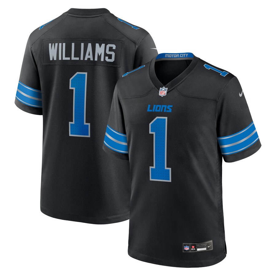Men's Detroit Lions Jameson Williams Nike Black 2nd Alternate Game Player Jersey