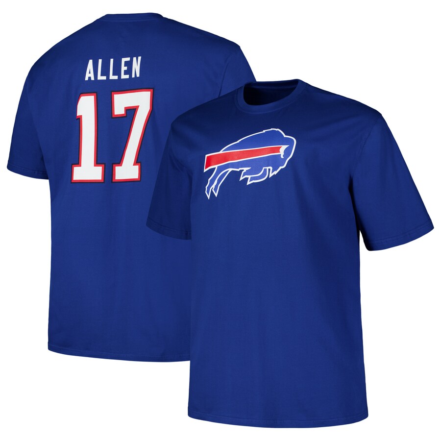 Men's Buffalo Bills Josh Allen Fanatics Royal Big & Tall Player Name & Number T-Shirt