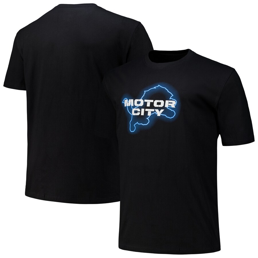 Men's Detroit Lions Fanatics Black Motor City T-Shirt