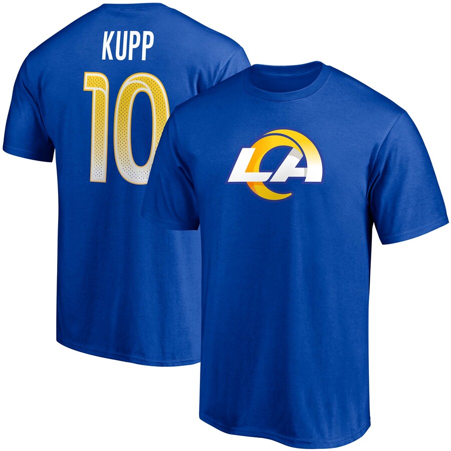 Men's Los Angeles Rams Cooper Kupp Fanatics Royal Player Icon Name & Number T-Shirt
