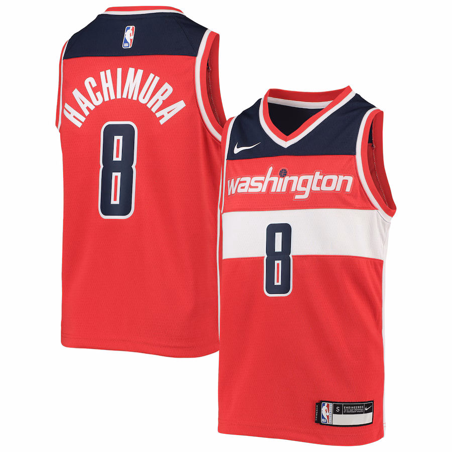 Youth Washington Wizards Rui Hachimura Nike Red Team Swingman Jersey