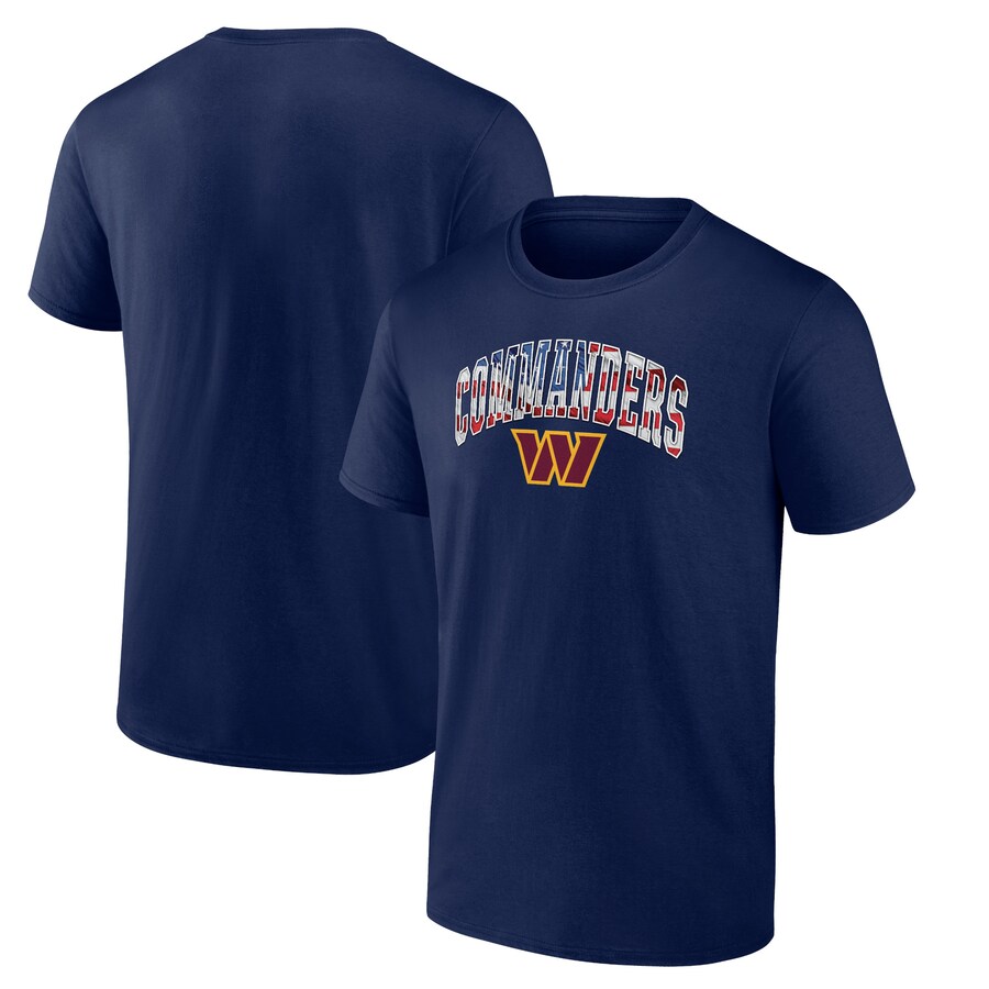Men's Washington Commanders Navy Banner Wave T-Shirt