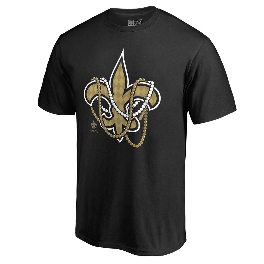 Men's New Orleans Saints Black Beads Hometown Collection T-Shirt