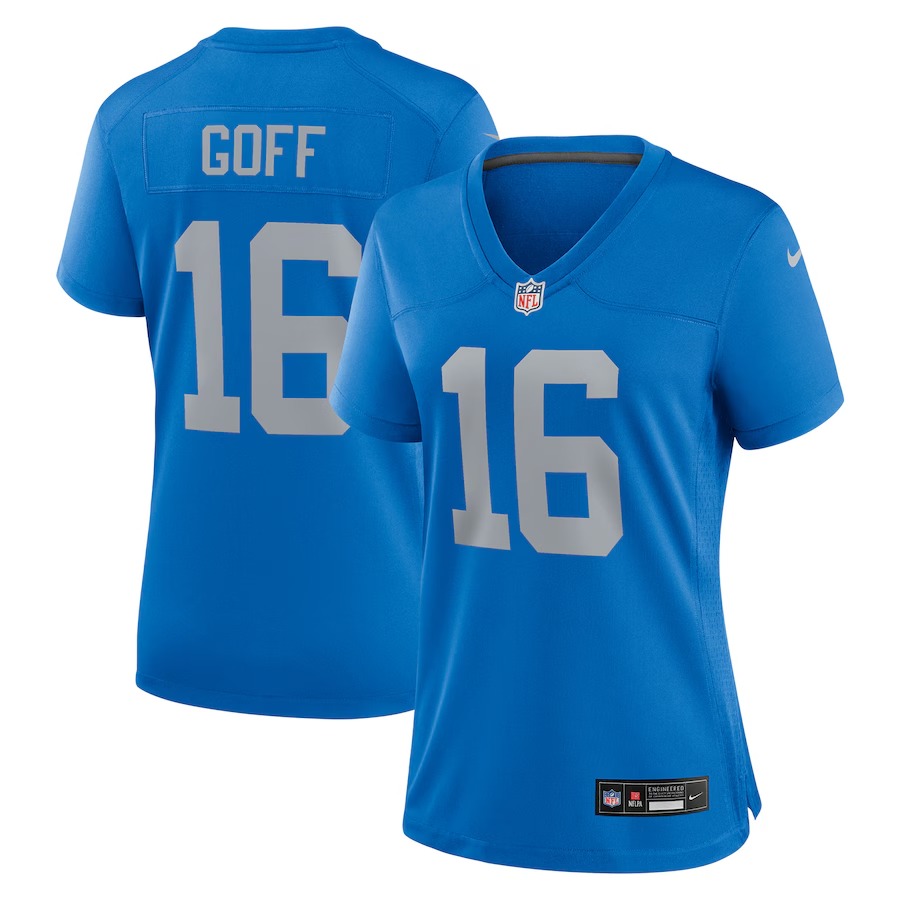 Women's Detroit Lions Jared Goff Nike Blue Alternate Game Jersey