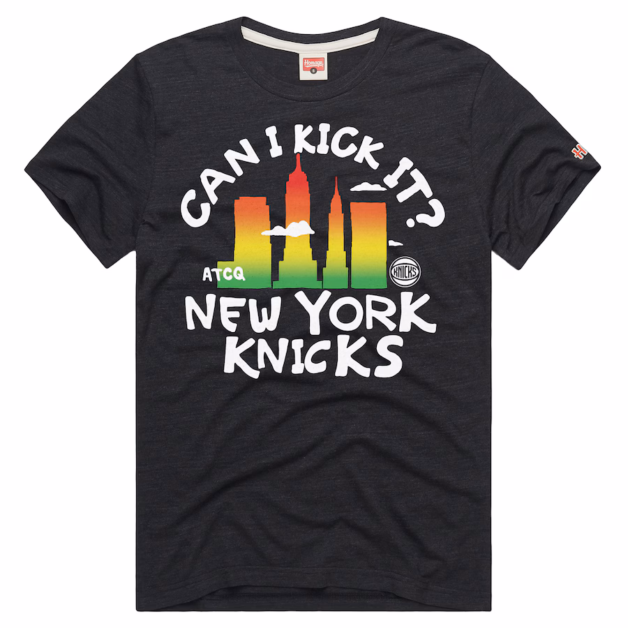 Men's New York Knicks Charcoal A Tribe Called Quest Can I Kick It? Tri-Blend T-Shirt