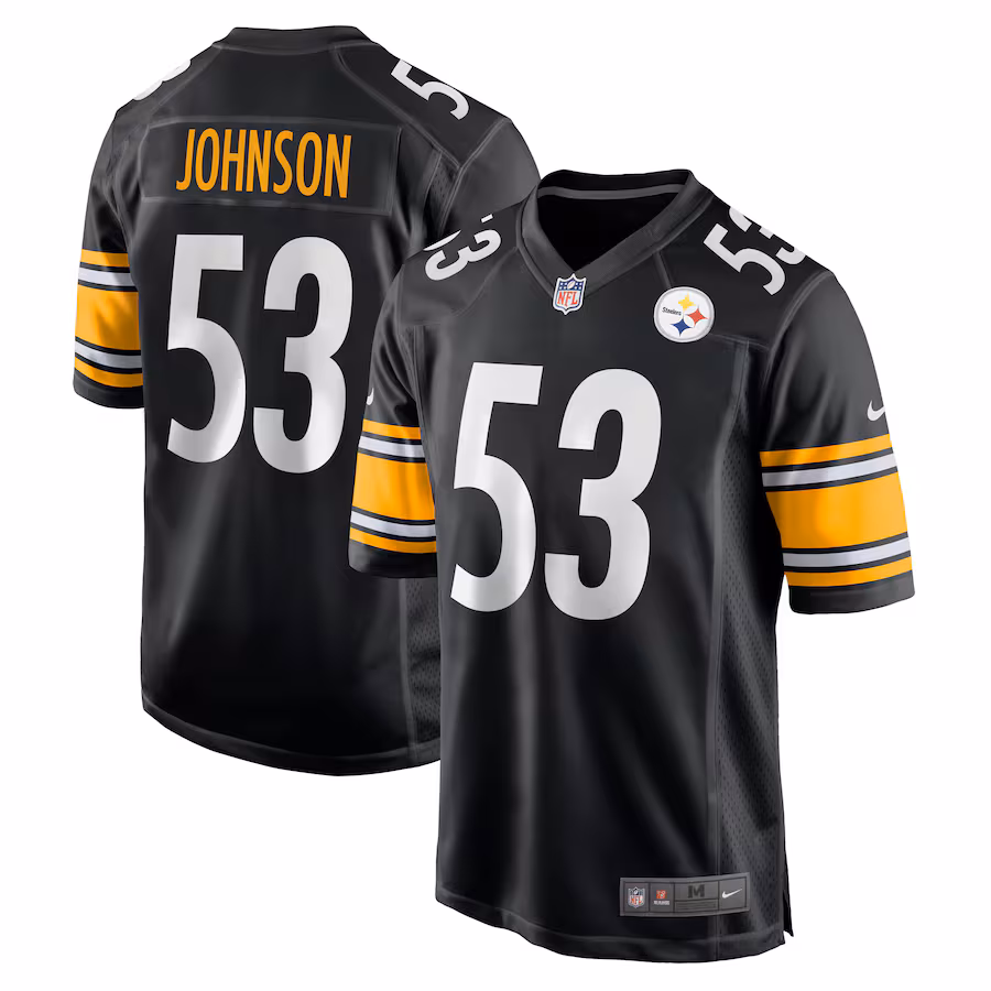 Men's Pittsburgh Steelers Kyron Johnson Nike  Black  Game Jersey