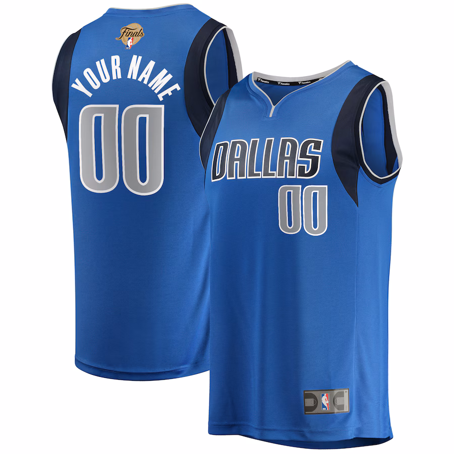 Men's Dallas Mavericks  Fanatics Blue 2024 NBA Finals Custom Fast Break Jersey - Icon Edition