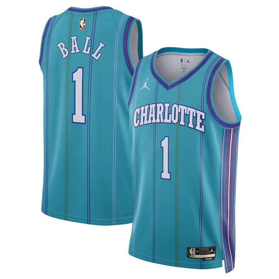 Unisex Charlotte Hornets LaMelo Ball Jordan Brand Teal 2023/24 Swingman Replica Jersey - Classic Edition