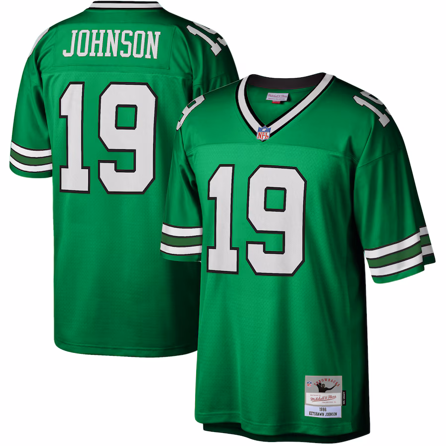 Men's New York Jets Keyshawn Johnson Mitchell & Ness Kelly Green Legacy Replica Jersey