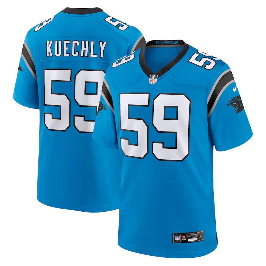 Men's Carolina Panthers Luke Kuechly Nike Blue Retired Player Alternate Game Jersey