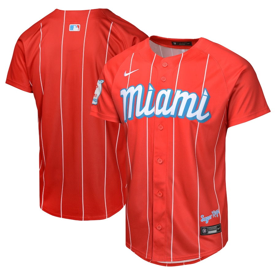 Youth Miami Marlins  Nike Red City Connect Limited Jersey