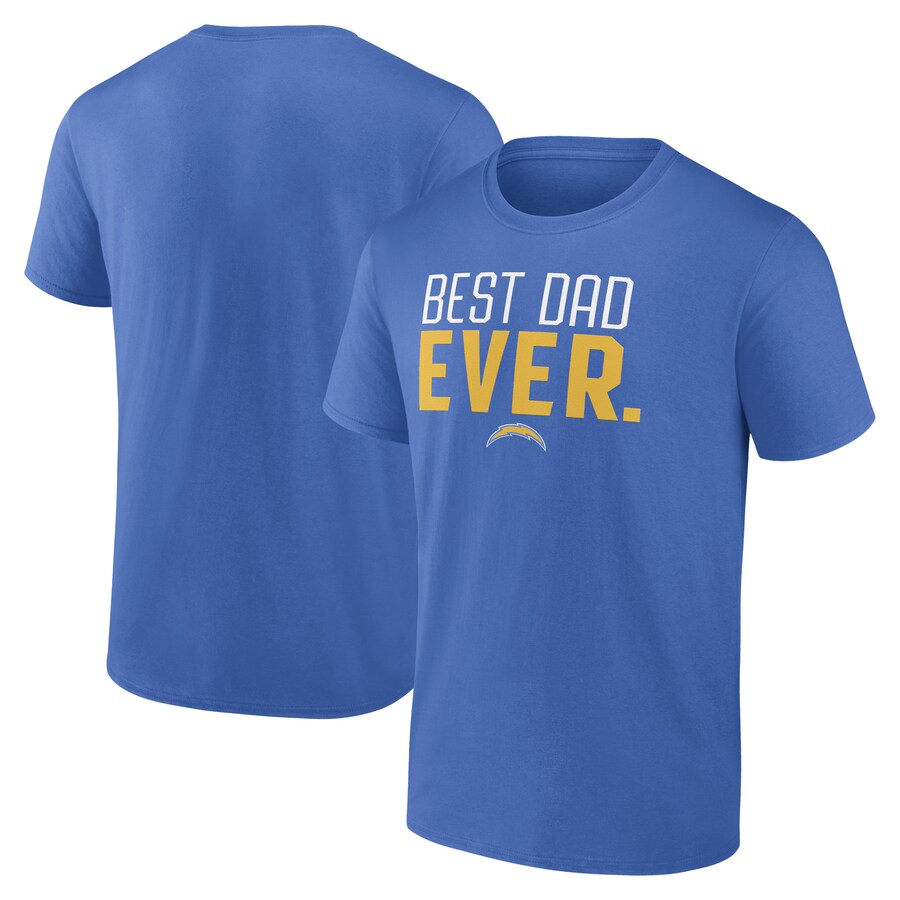 Men's Los Angeles Chargers Powder Blue Best Dad Ever Team T-Shirt