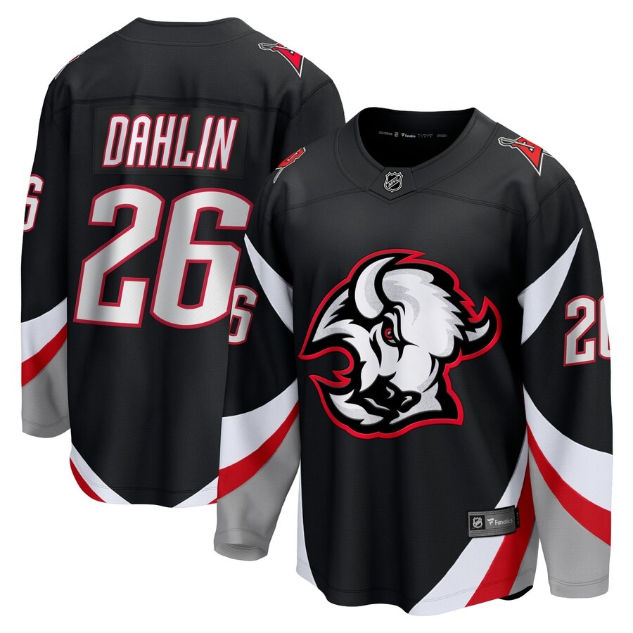 Men's Buffalo Sabres Rasmus Dahlin Fanatics Branded Black Alternate Premier Breakaway Player Jersey