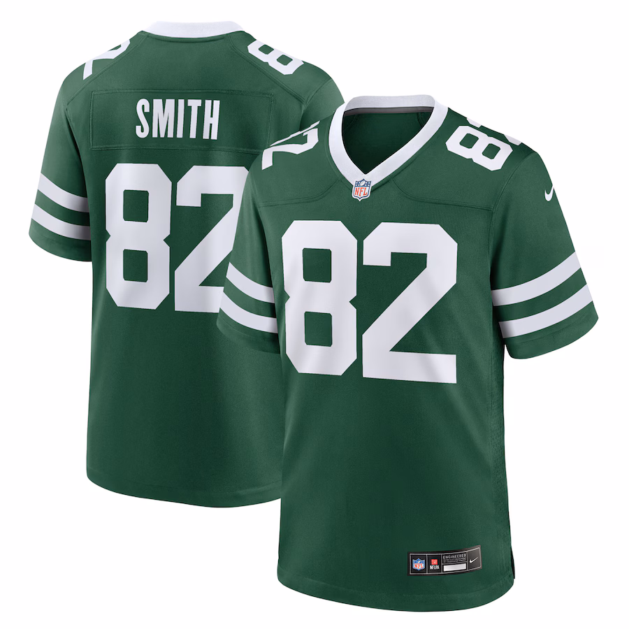 Men's New York Jets Arian Smith Nike Legacy Green Team Game Jersey
