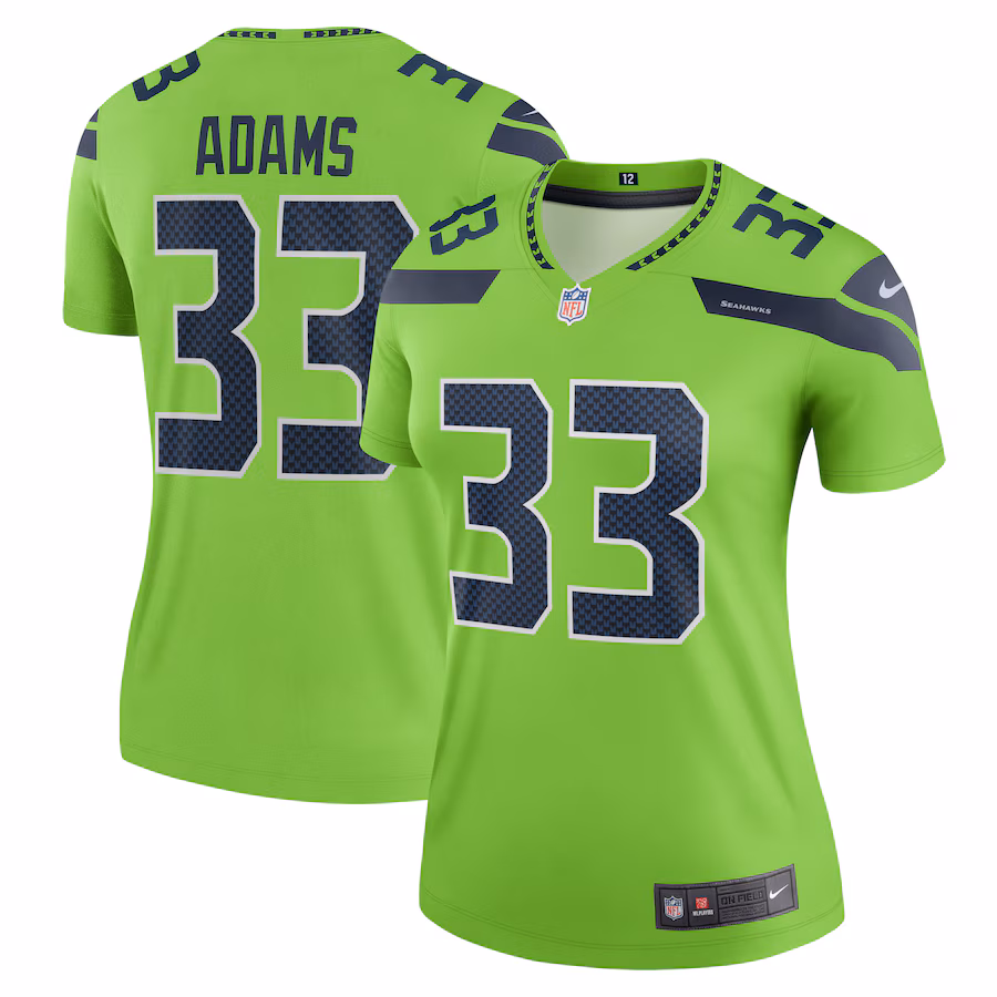 Women's Seattle Seahawks Jamal Adams Nike Neon Green Legend Jersey