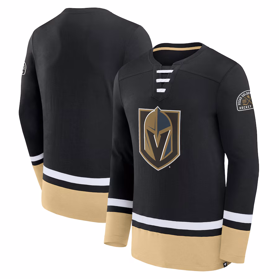 Men's Vegas Golden Knights Fanatics Black High Point Long Sleeve T-Shirt
