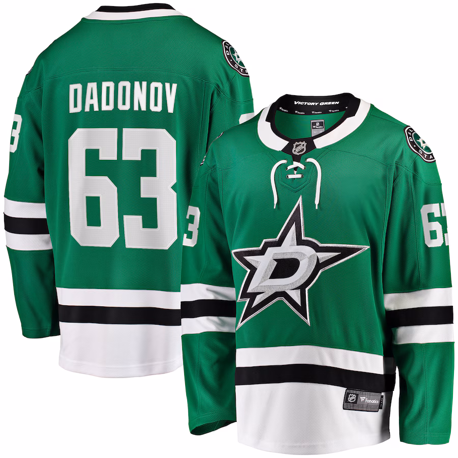Men's Dallas Stars Evgenii Dadonov Fanatics Green Home Breakaway Jersey