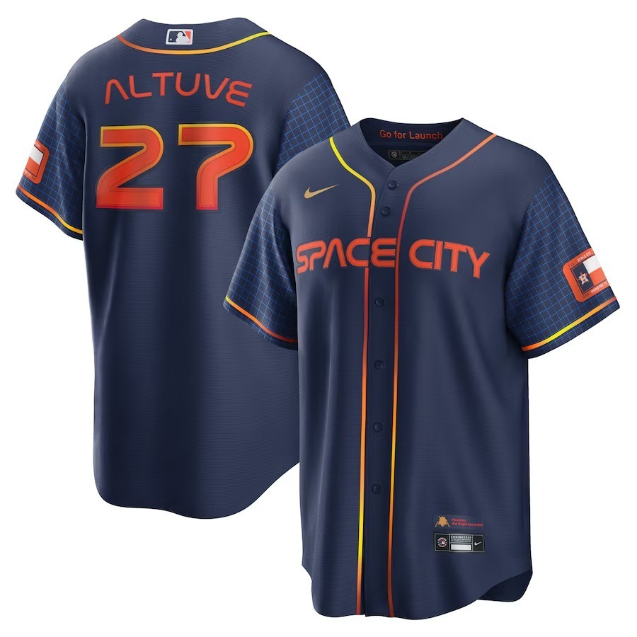 Men's Houston Astros Jose Altuve Nike Navy City Connect Replica Player Jersey