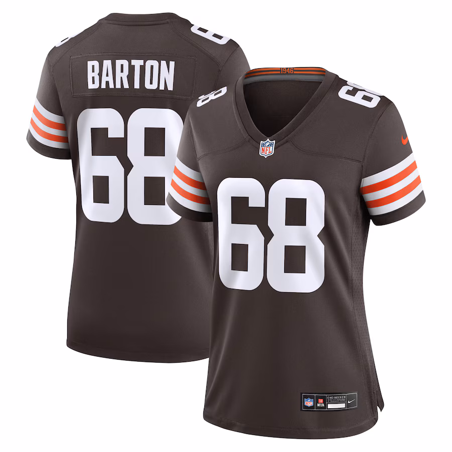 Women's Cleveland Browns Jackson Barton Nike Brown Team Game Jersey