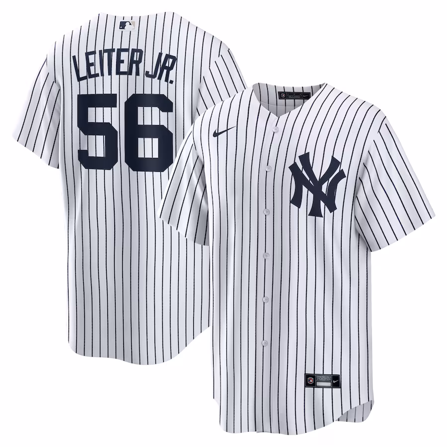 Men's New York Yankees Mark Leiter Jr. Nike White Home Replica Jersey