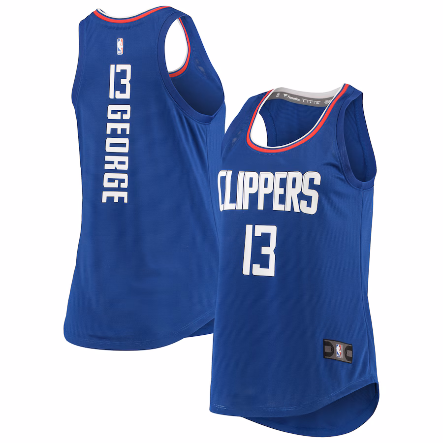 Women's LA Clippers Paul George Fanatics Royal Fast Break Player Movement Jersey Tank Top