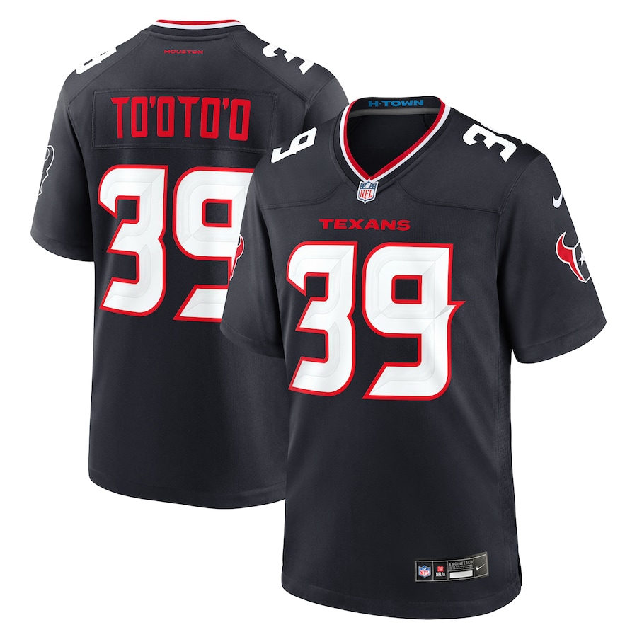 Men's Houston Texans Henry To'oto'o Nike Navy Team Game Jersey