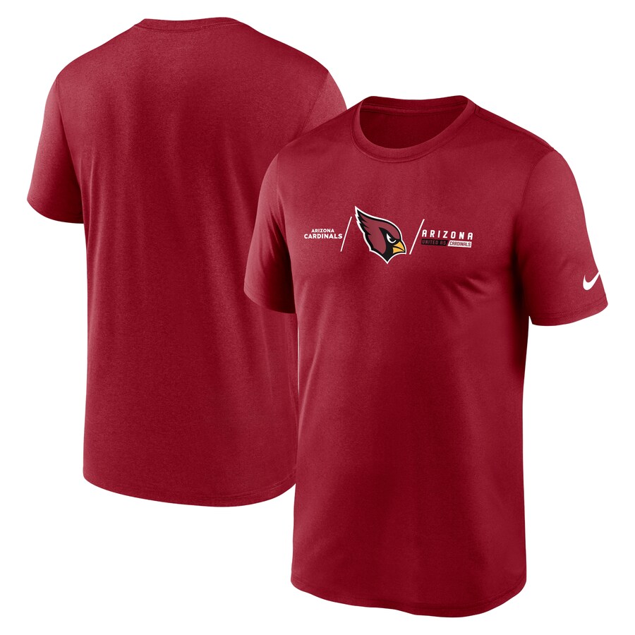 Men's Arizona Cardinals Nike Cardinal Horizontal Lockup Legend Performance T-Shirt