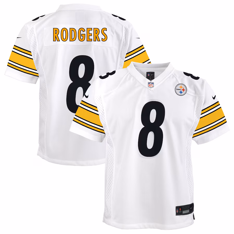 Youth Pittsburgh Steelers Aaron Rodgers Nike White Game Jersey