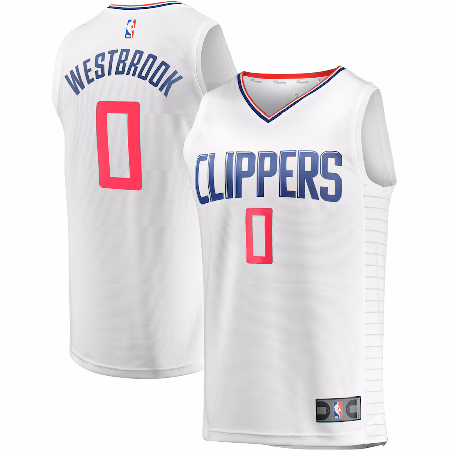 Men's LA Clippers Russell Westbrook Fanatics White Fast Break Player Jersey - Association Edition