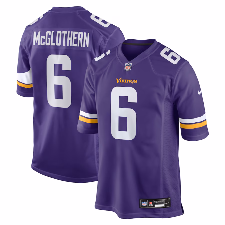 Men's Minnesota Vikings Dwight McGlothern Nike Purple Team Game Jersey