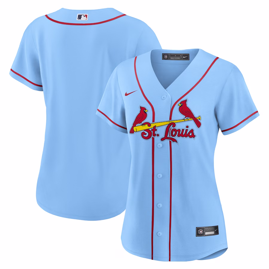 Women's St. Louis Cardinals Nike Light Blue Alternate Replica Team Jersey