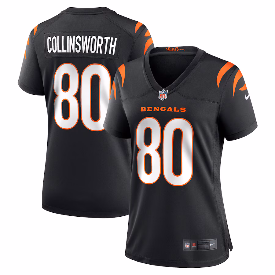 Women's Cincinnati Bengals Cris Collinsworth Nike Black Team Retired Player Game Jersey